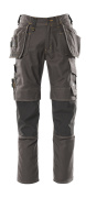 06231-010-18 Spodnie z kieszeniami wiszącymi - ciemny antracyt