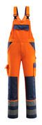 07169-860-141 Ogrodniczki z kieszeniami na kolanach - pomarańcz hi-vis/granat