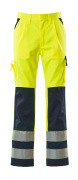 07179-470-171 Spodnie z kieszeniami na kolanach - żółty hi-vis/granat