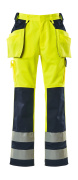 09131-470-171 Spodnie z kieszeniami wiszącymi - żółty hi-vis/granat