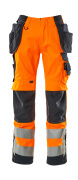 15531-860-14010 Spodnie z kieszeniami wiszącymi - pomarańcz hi-vis/ciemny granat