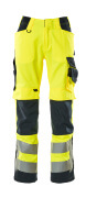 15579-860-14010 Spodnie z kieszeniami na kolanach - pomarańcz hi-vis/ciemny granat