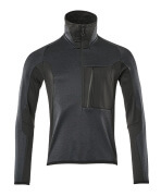 17003-316-01009 Bluza polarowa z krótkim zamkiem błyskawicznym - ciemny granat/czerń