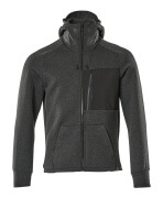 17384-319-09 Bluza z Kapturem z zamkiem błyskawicznym - czerń