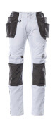 17631-442-0618 Spodnie z kieszeniami wiszącymi - biel/ciemny antracyt
