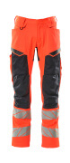 19579-236-14010 Spodnie z kieszeniami na kolanach - pomarańcz hi-vis/ciemny granat