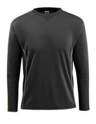 50128-933-0917 T-Shirt, długimi rękawami - czerń/żółty hi-vis