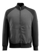 50565-963-1809 Bluza z zamkiem błyskawicznym - ciemny antracyt/czerń