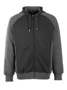 50566-963-0918 Bluza z Kapturem z zamkiem błyskawicznym - czerń/ciemny antracyt