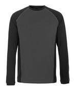50568-959-1809 T-Shirt z długimi rękawami - ciemny antracyt/czerń